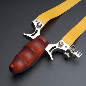 k户外弹弓高锈准度m实木免工架子弹绑快压扁皮筋不精钢弓反曲弓架