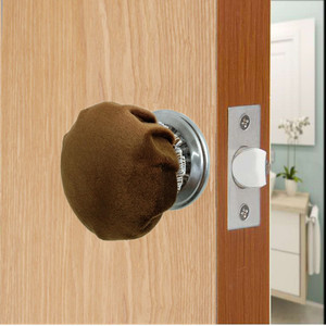 防静电门把手球形新款绒面圆形套保暖拉手保护套防撞房门锁拉手套