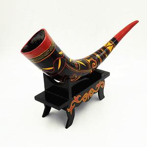 四川凉山少数民族特色工艺品昭觉彝族漆器小牛角居家摆件