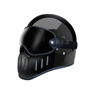 复古头盔风镜摩托车骑行猪嘴盔适用于AMZ 汤普森小盔体头盔