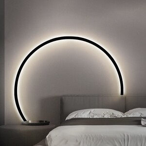 雷士照明壁灯免接线客厅背景墙灯装饰灯氛围灯北欧轻奢圆环卧室床