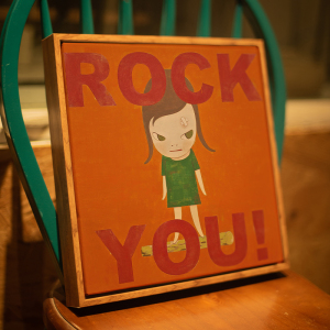 000人付款淘宝奈良美智版画女孩rockyou橘色艺术现代潮