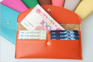 新款特价韩版按扣糖果色纯色长款零钱包女士钱包卡包手拿包