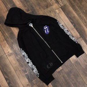 chrome hearts 克罗心 大舌头字母男女情侣款卫衣连帽外套