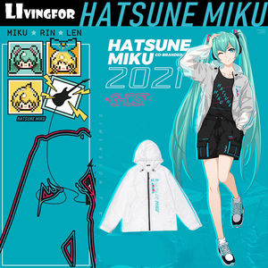 初音未来周边防晒服二次元vocaloid/v家miku动漫外套防晒衣衣服潮