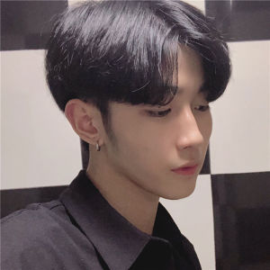 假发男韩版帅气中分刘海短直发时尚潮流逼真复古蓬松学生男士短发