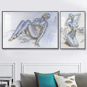 空山基装饰画机械情趣酒店潮流卧室挂画浴室卫生间情侣房间壁画