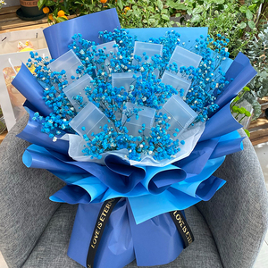 香烟花束满天星干花永生花花束送男士送男朋友老公朋友生日礼物品