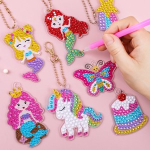 钻石贴画可爱美人鱼儿童diy手工制作材料包创意粘贴珠子玩具女孩