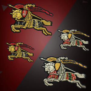 战马刺绣欧美巴宝莉潮牌亮片布贴衣服装饰补破洞徽章手缝款补丁贴