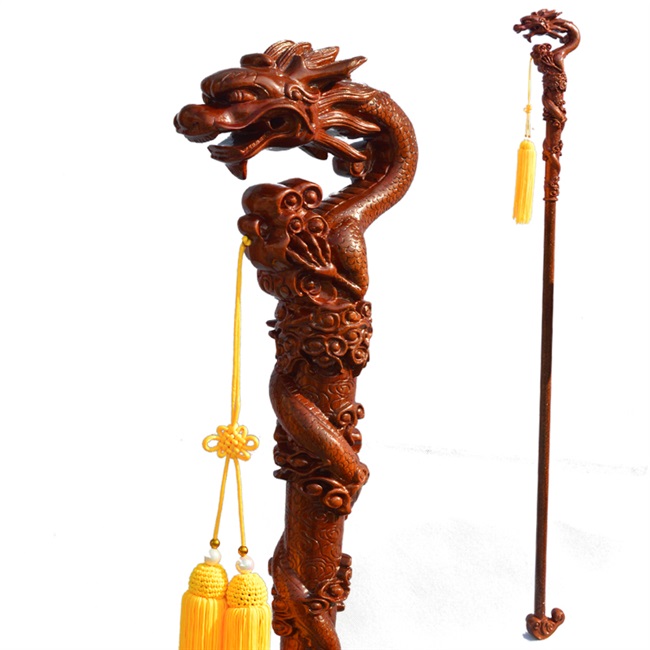 加长拐杖拐杖权杖龙头镇宅法杖佘老太君龙头拐杖道具影视拐杖定制