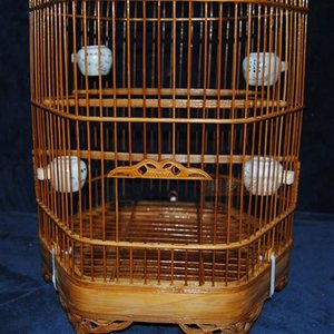 鸟笼,竹制鸟h笼,老竹六角芙蓉,玉鸟,珍珠鸟,相思鸟笼!