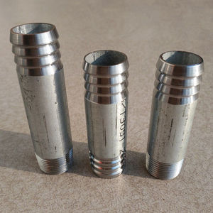 镀锌宝塔接头双头皮管软管 延长接头橡胶防滑水管接头 4分6分1寸