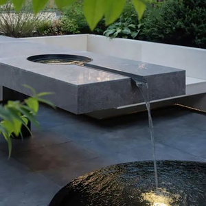 庭院水景观流水室外花园鱼池瀑布出水口创意水景造景现代异形水槽