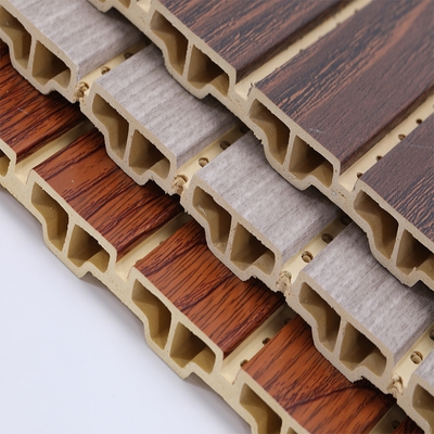新聚酯竹木穿孔纤维吸音板墙面装饰木板隔音专ktv板用木s质墙板.