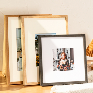 简约实木大相框挂墙24寸海报装裱挂墙画布画框框架定制外框边框条