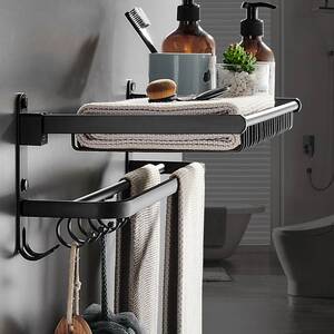 洗澡间放东西的架子厕所毛巾架多功能冲凉房置物架放衣服墙上简易