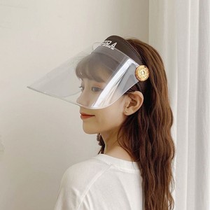 下雨挡脸神器遮阳帽遮雨帽飞沫夏骑车透明面罩硬防紫外线防晒太阳