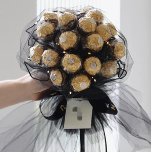 费列罗巧克力花束棒棒糖鲜花w速递同城圣诞节生日礼物广州江苏上