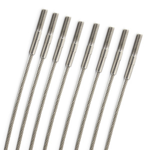 5mm钢丝绳螺纹压头加工 304不锈钢软细钢丝绳2mtm夹头卡头锁线器