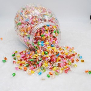 彩虹糖散装小糖果彩色罐装散装七彩小颗粒混合口味