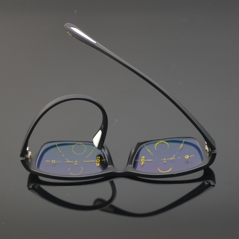 渐进多焦点老花镜男智能变焦全框超轻双光老光眼镜女近视渐变花镜