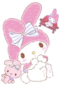 韩国 melody卡通动漫笔记大号f018418美乐蒂my电脑旅行拉杆箱贴纸