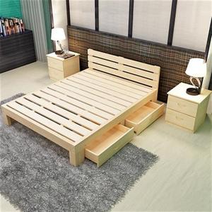 箱子床简易箱床1 1.21.351.5米单人双人床储物床员工宿舍出租房m