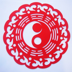 000人付款淘宝20201d2生肖剪纸福字窗花图贴p先天后天八卦玻贴璃贴纸