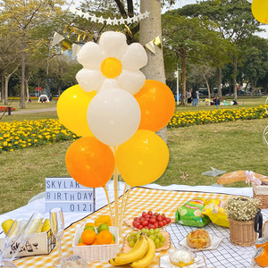 ins野餐气球儿童户外派对装饰场景布置用品春游生日花束拍照道具
