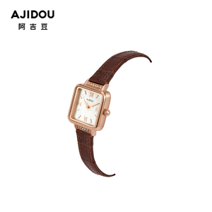 500人付款淘宝阿吉豆女士潮流时尚简约银色流年光环小圆盘女士手链表