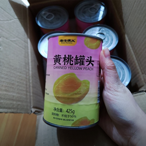 海洋演义黄桃罐头425g*6罐整箱发货新鲜大桃传统水果罐头食品休闲