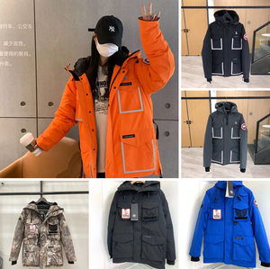 易烊千玺同款加拿ovo大鹅猫头鹰联名款cg反光连帽羽绒服男女外套