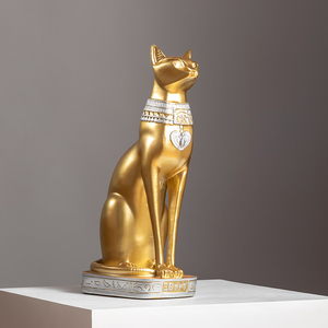 创意埃及招财猫摆件开业礼品北欧客厅玄关书房工艺品家用装饰摆设