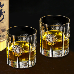 酒杯威士忌杯水晶进口高端轻奢洋酒杯无铅玻璃家用创意透明品鉴杯