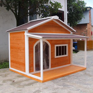 实木狗屋户外防雨室外宠物狗窝夏季通用狗房子大型犬犬舍木质狗笼