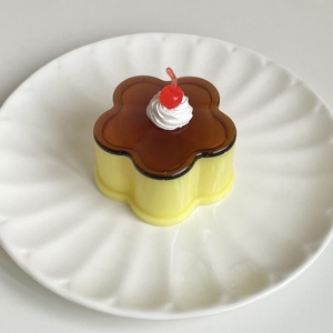 美味焦糖布丁首饰收纳桌面摆拍道具摆件