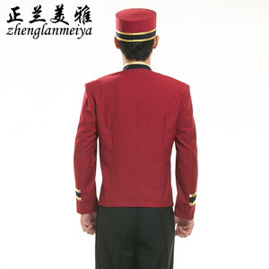 礼仪乐队工作服装秋冬款 酒店门童套装 饭l店迎宾男服务员制服长
