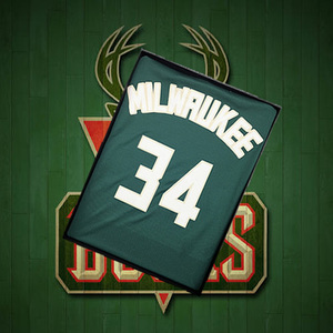 新款雄鹿队球衣34号