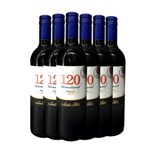 中粮名庄荟 智利原瓶圣丽塔120系列美乐干红葡萄酒750ml*1瓶