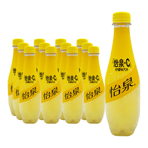 可口可乐 怡泉+C柠檬味汽水400ml*12瓶 碳酸饮料汽水整箱