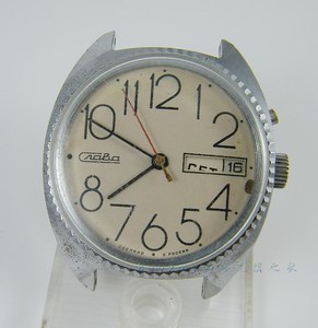 前苏联 机械表俄罗斯-光荣牌手表-手上链双发条日历