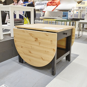 ikea宜家甄选阿克斯多茶几边几客厅茶几新品折叠黑色边桌北欧组装