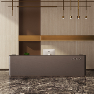 简约轻奢婚庆店不锈钢前台公司酒店接待台美容院收银台吧台桌定制