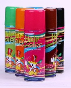 新品色彩色喷发胶染发s黑彩色喷彩头发彩喷发胶发胶彩性喷七彩