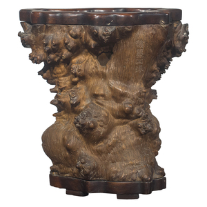 品代龙眼木树瘤笔筒老物件文房古董真品文玩用清书v房桌面摆件笔