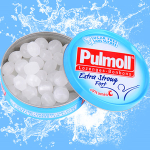 德国进口Pulmoll飚摩特强薄荷糖网红无糖清新清凉蓝盒装薄荷糖果