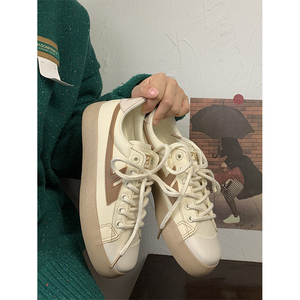 回力经典帆布鞋女港味复古粉嫩日系韩版ins潮街拍百搭少女小白鞋