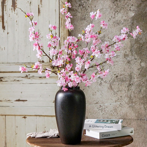 在野 桃花枝仿真花客厅餐桌塑料花摆设插花装饰花艺干花假花摆件
