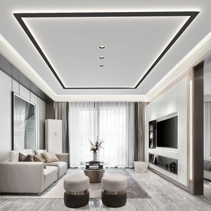 无主灯照明设计客厅免开槽明装极简超薄氛围灯不吊顶led线条灯